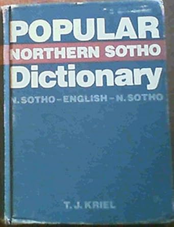 Popular Northern Sotho dictionary: N. Sotho-English, English-N. Sotho cover image