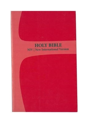 NIV outreach Bible cherry red cross design