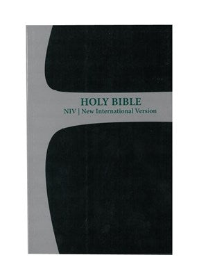 NIV outreach Bible black cross design