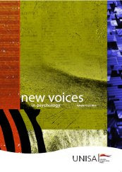 New Voices in Psychology vol 1 2005
