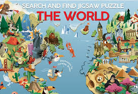 Search & Find Jigsaw Puzzle: The World, by Carolina Grossa