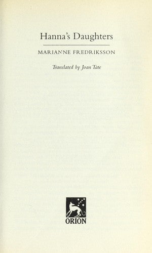 Hanna's Daughters by Marianne Fredriksson