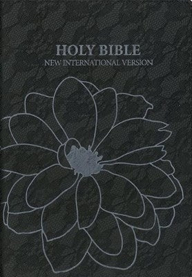 Holy Bible: NIV leather look Bible black lace