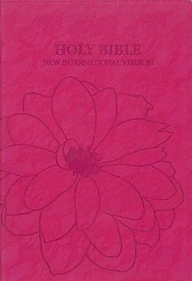 Holy Bible: NIV leather look Bible cerise pink lace