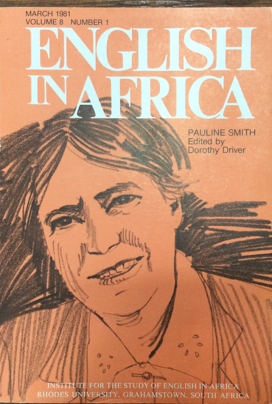 English In Africa: Volume 8 Number 1, by Andre De Villiers (Used)