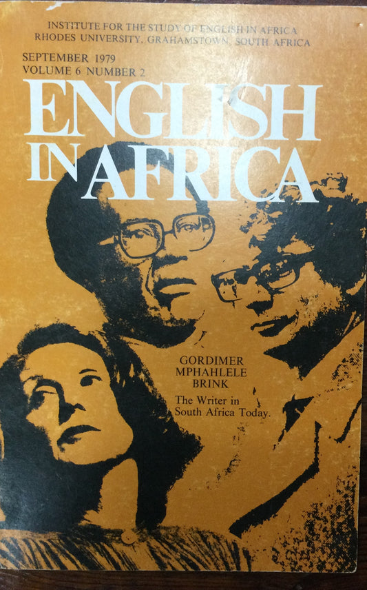 English In Africa: Volume 6 Number 2, by Andre De Villiers (Used)