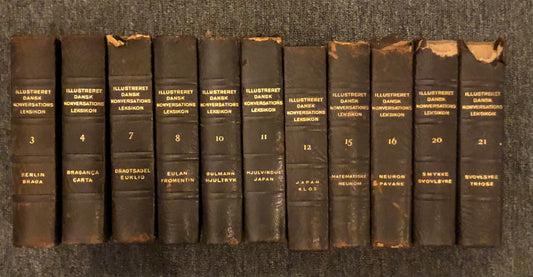 Illusteret Dansk Konversations Leksikon – 11 volumes