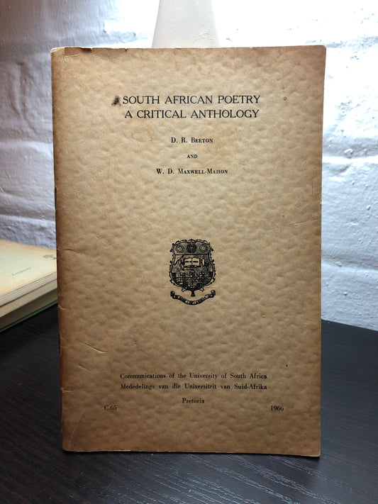 South African Poetry: A Critical Anthology