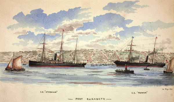 Port Elizabeth 1883 large greeting card